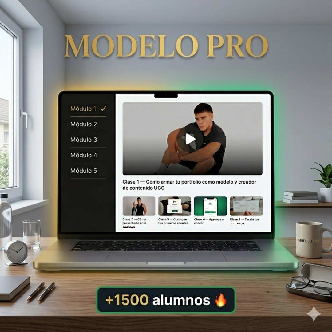 🎓Curso Premium: El paso a paso para generar ingresos como Modelo Freelance Y creador UGC desde cero
